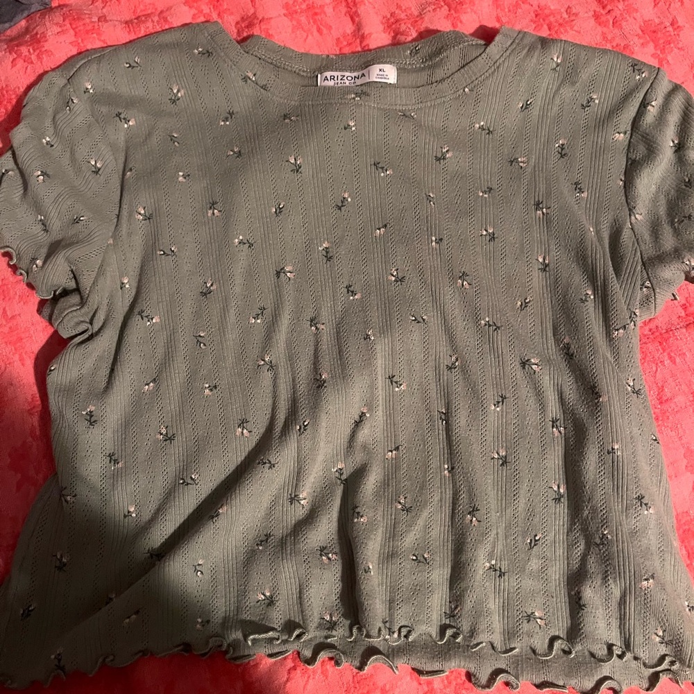 Arizona Green Floral Top